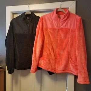 Bundle of 2 size XL fleece zip-up jackets